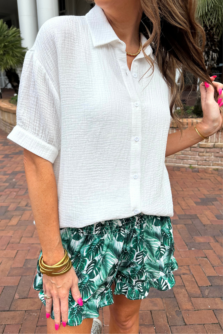 The Everyday Breeze Gauze Button-Down - Reg & Curvy