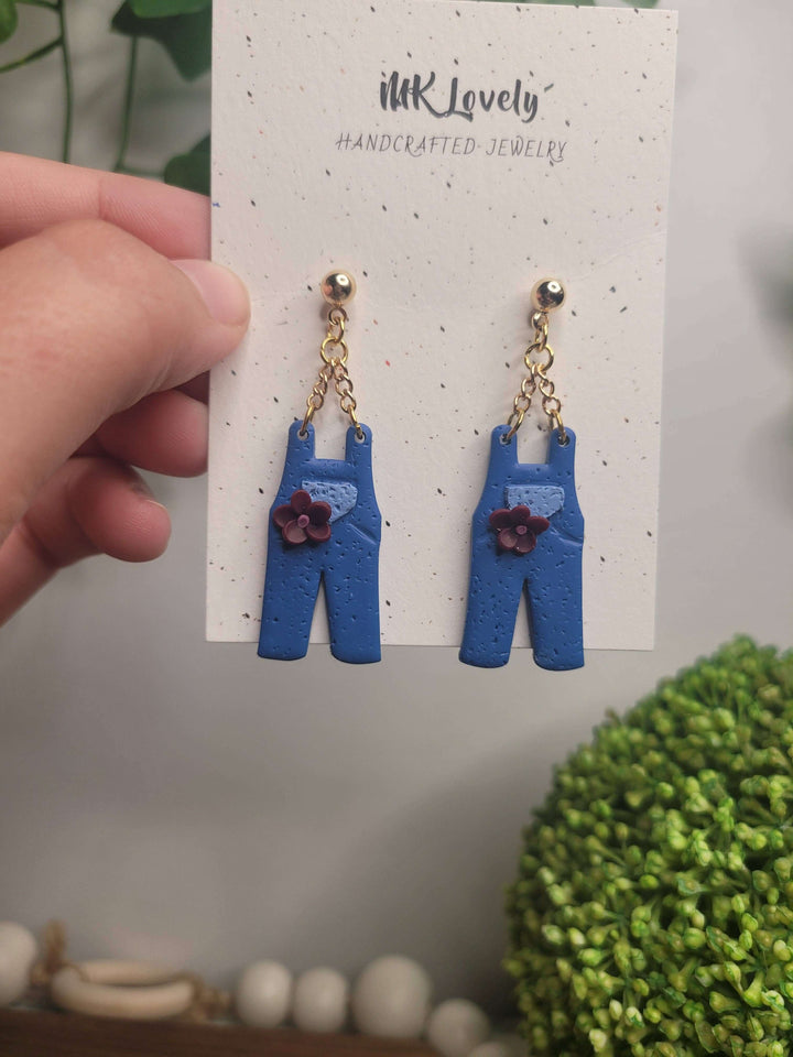 Pumpkin Patch Overalls Earrings