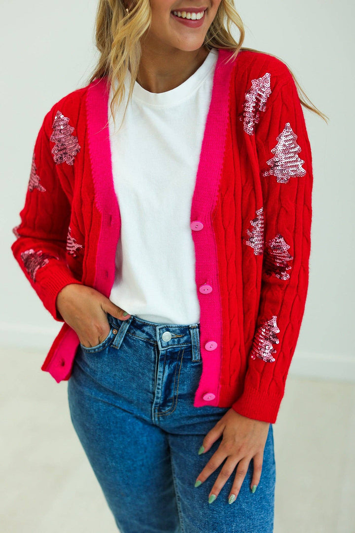 Tinsel Twist Cardigan - Curvy
