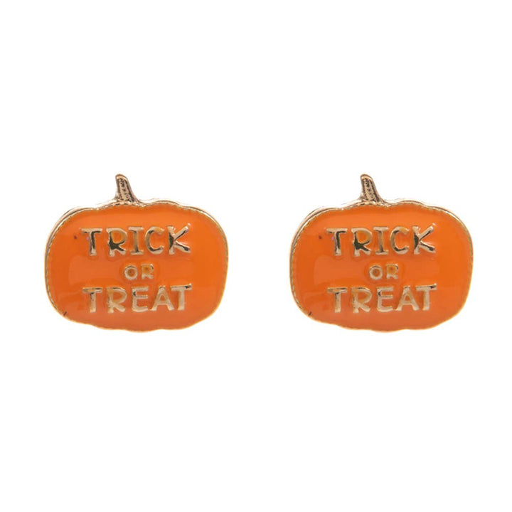 Trick or Treat Pumpkin Stud Earrings