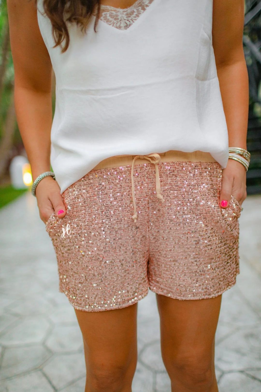 Solid Sequin Shorts in 3 Colors - Reg & Curvy