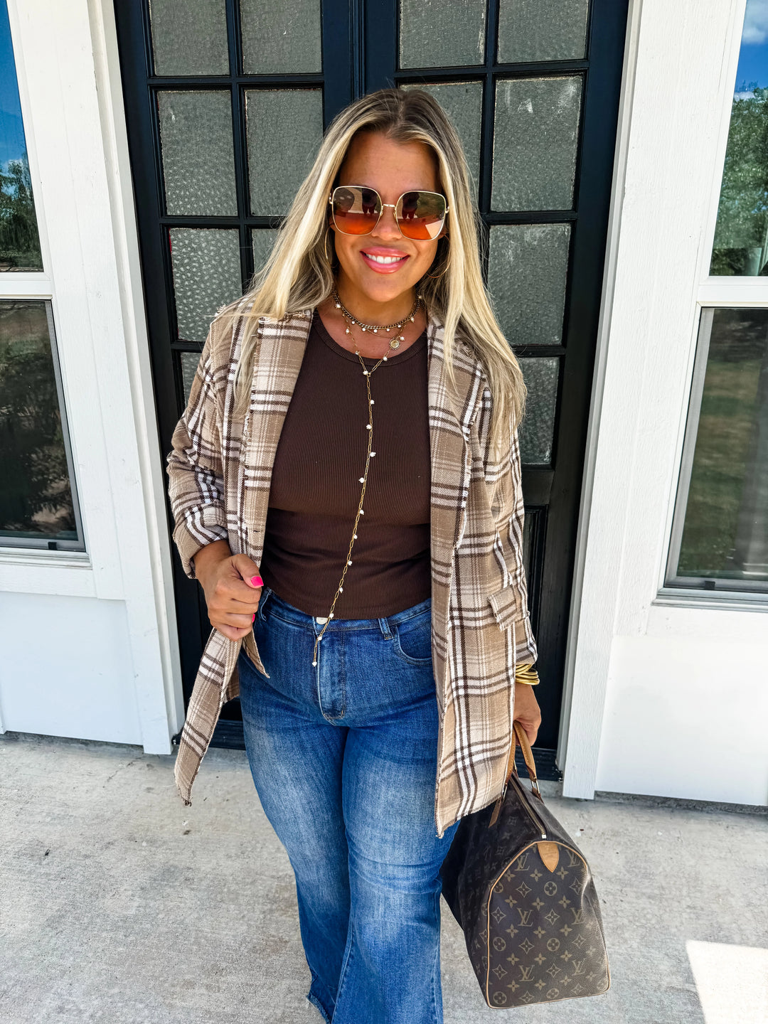 Casual Fall Plaid Blazer in 2 Colors - Reg & Curvy
