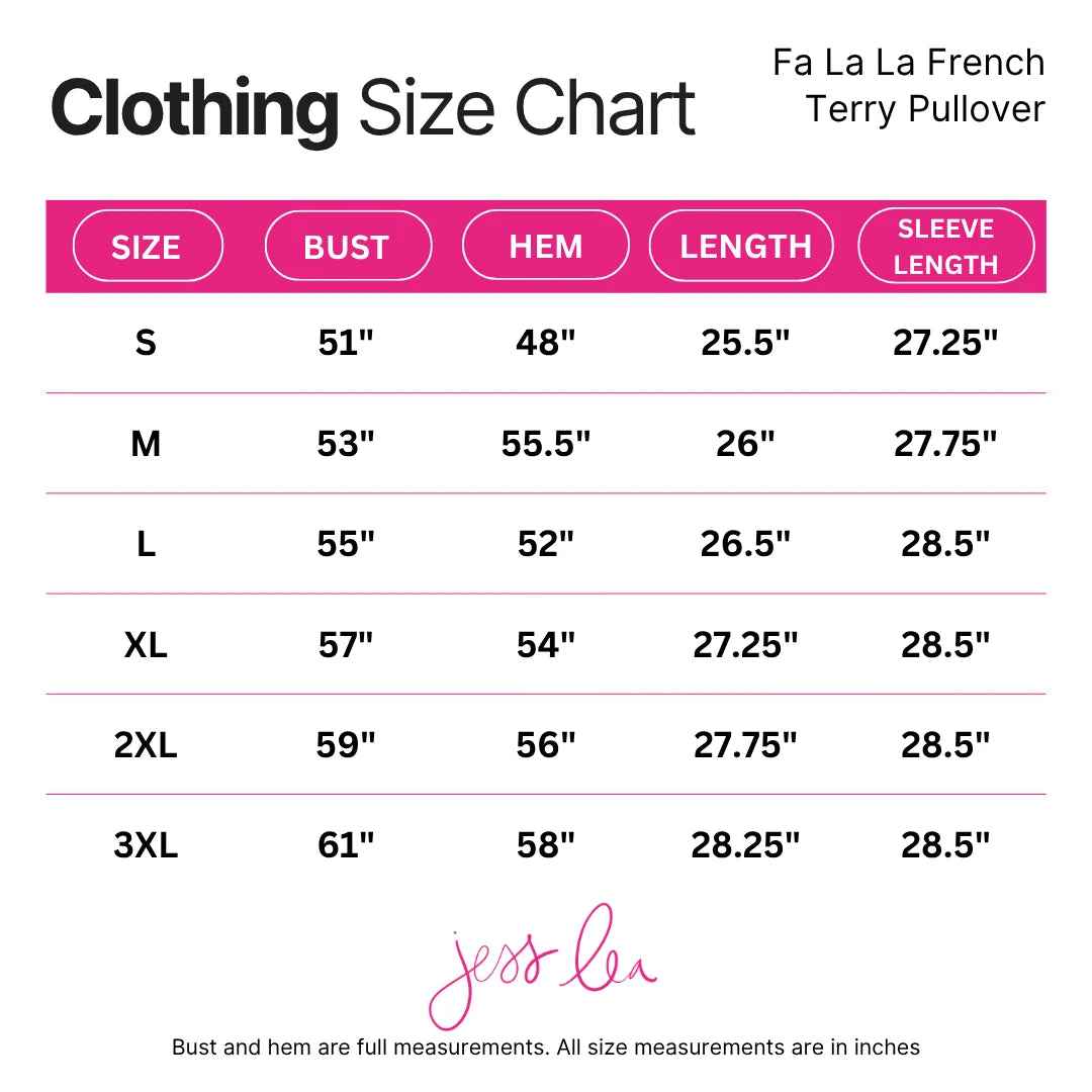 *PREORDER* Merry & Bright Fa La La Pullover - Reg & Curvy
