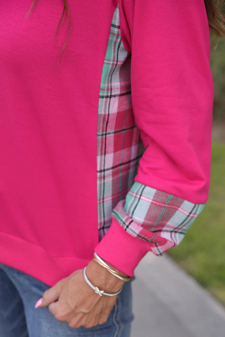 *PREORDER* Sugarplum Plaid Quarter Zip - Reg & Curvy
