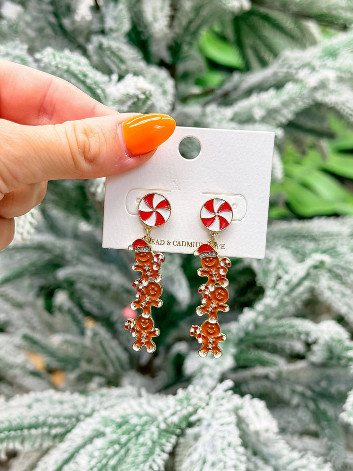 Peppermint Gingerbread Delight Earrings