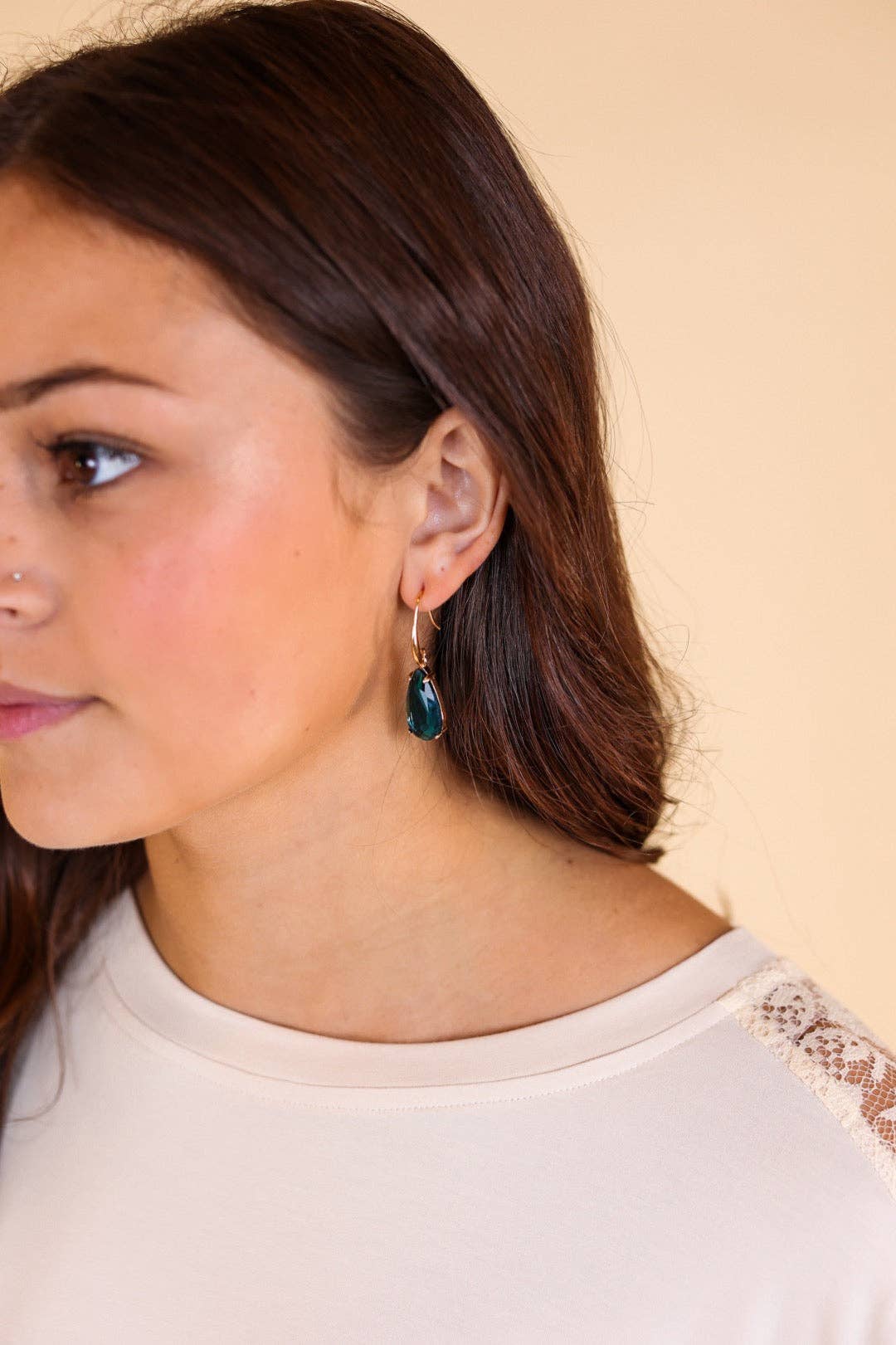 Ocean Jewel Teardrop Earrings