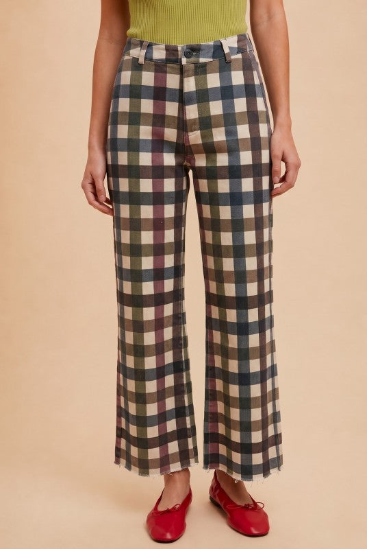 *PREORDER* Harvest Plaid Wide Leg Pants - Reg & Curvy