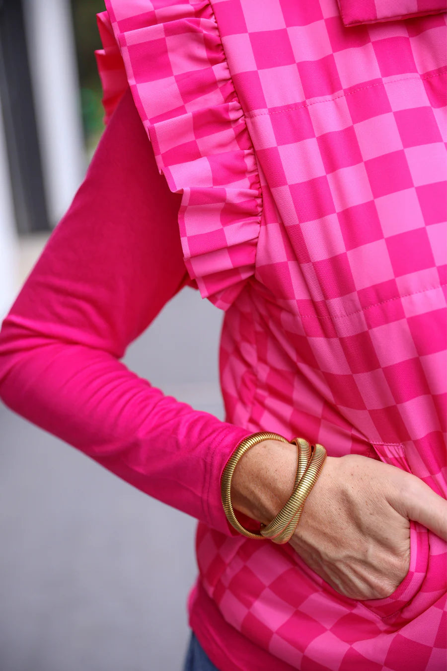 Pink Pop Ruffle Vest - Reg & Curvy