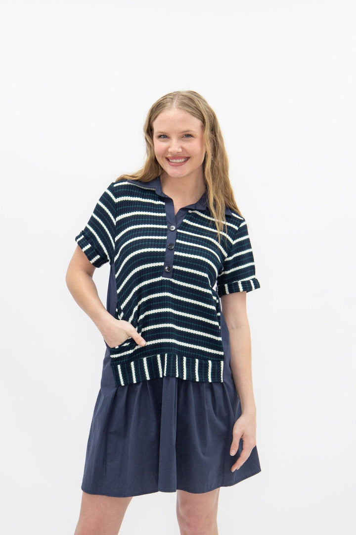 The Navy Lineup Polo Dress - Reg & Curvy