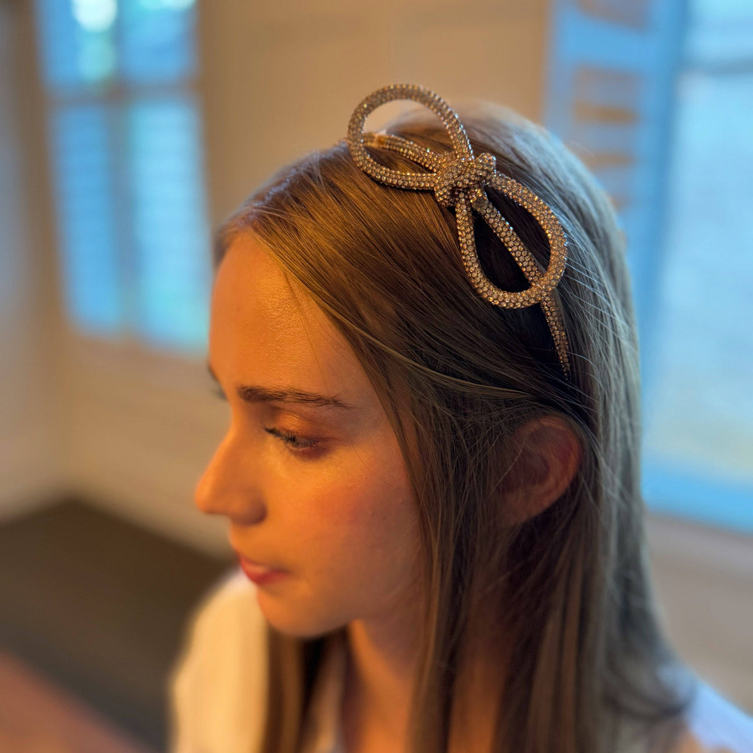 Bling Tube Bow Headband in 3 Colors