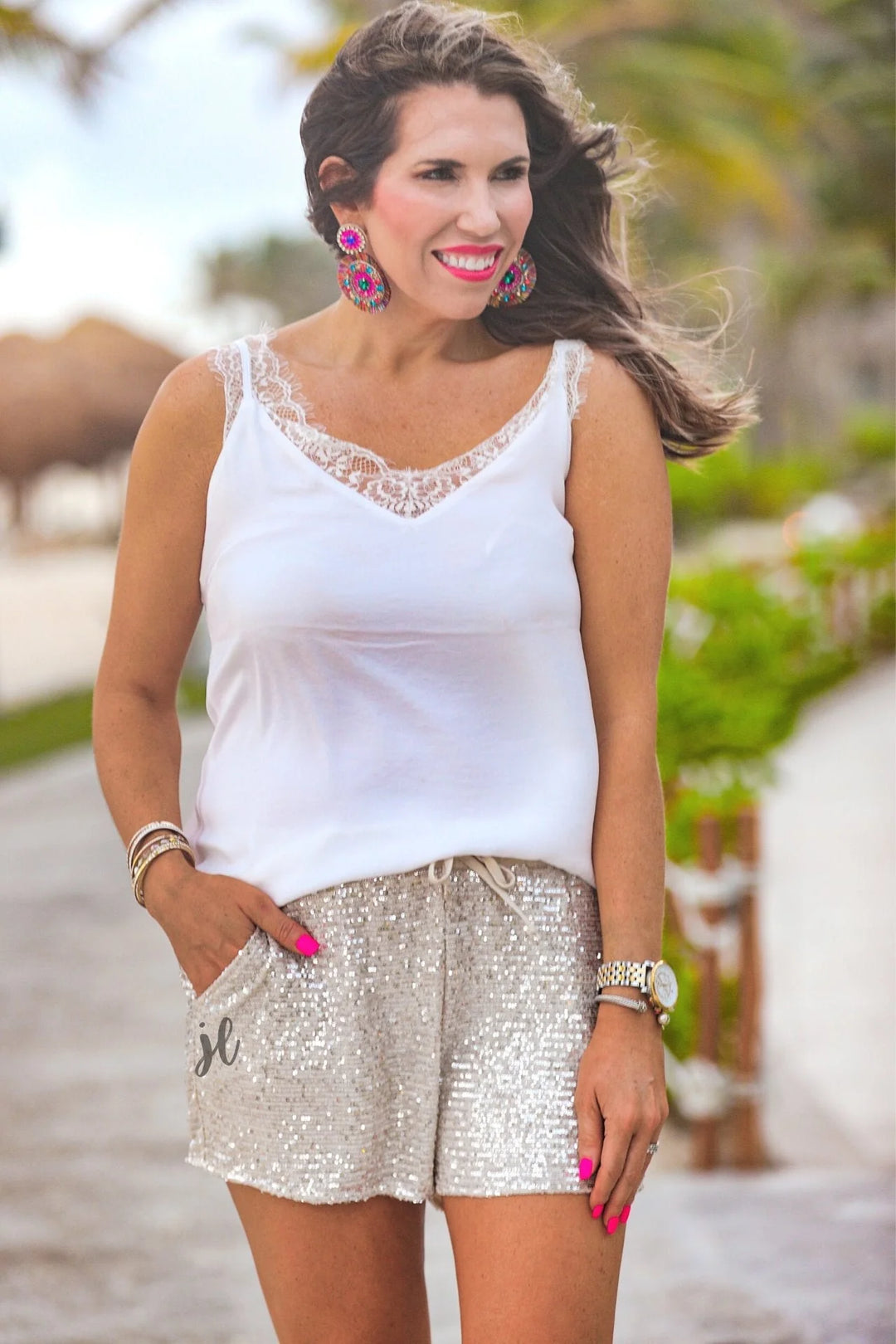 Solid Sequin Shorts in 3 Colors - Reg & Curvy