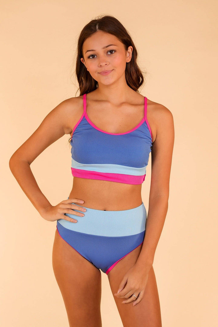 Poolside Pop Color-Block Bikini - Curvy