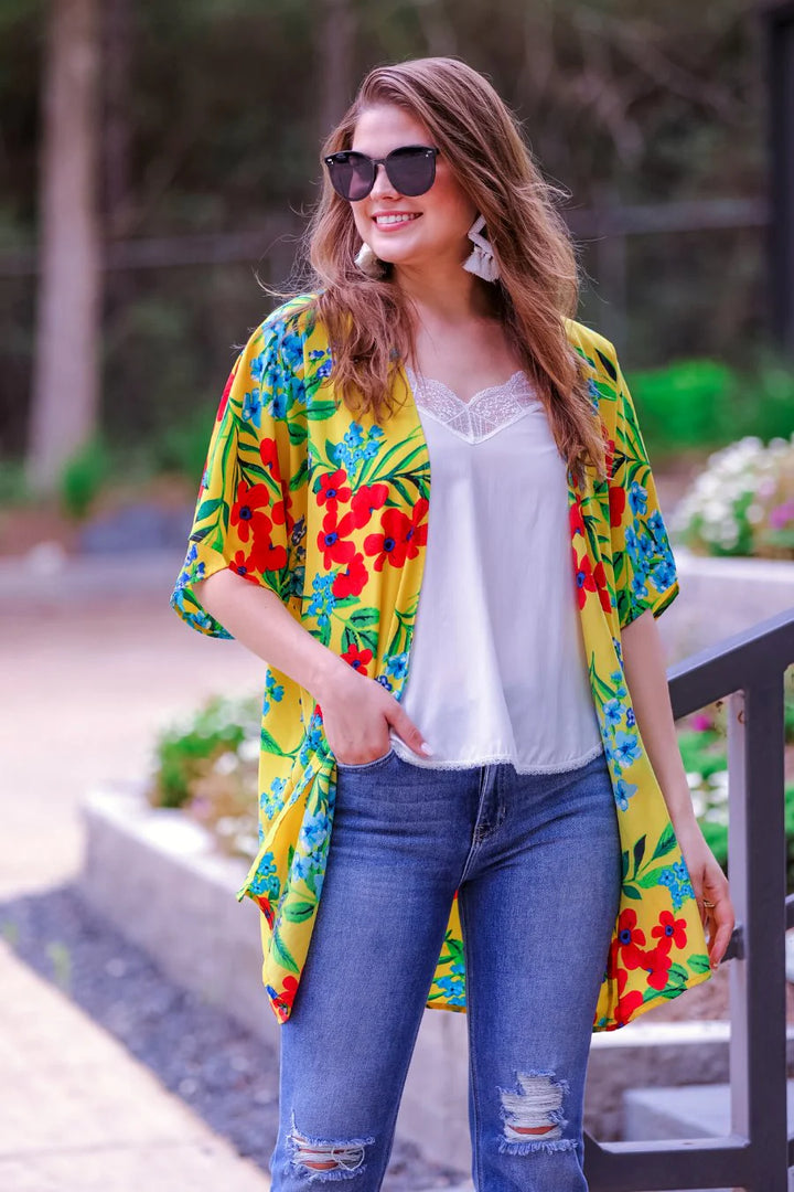 Sunshine Bloom Breeze Kimono - Reg & Curvy