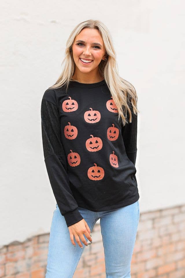 Black Pumpkin Sweater - Reg & Curvy