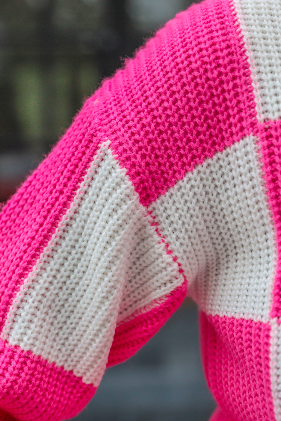 Paisley Checkered Sweater - Reg & Curvy