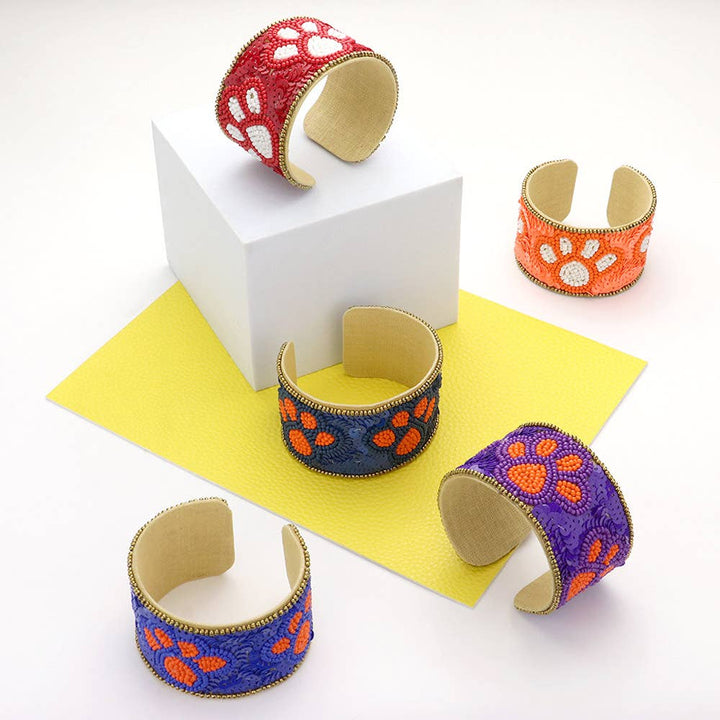 Game Day Sequin Paw Bracelets