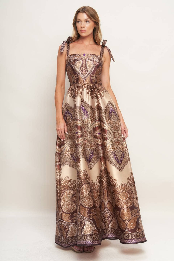 Dinner at Dusk Paisley Maxi Dress