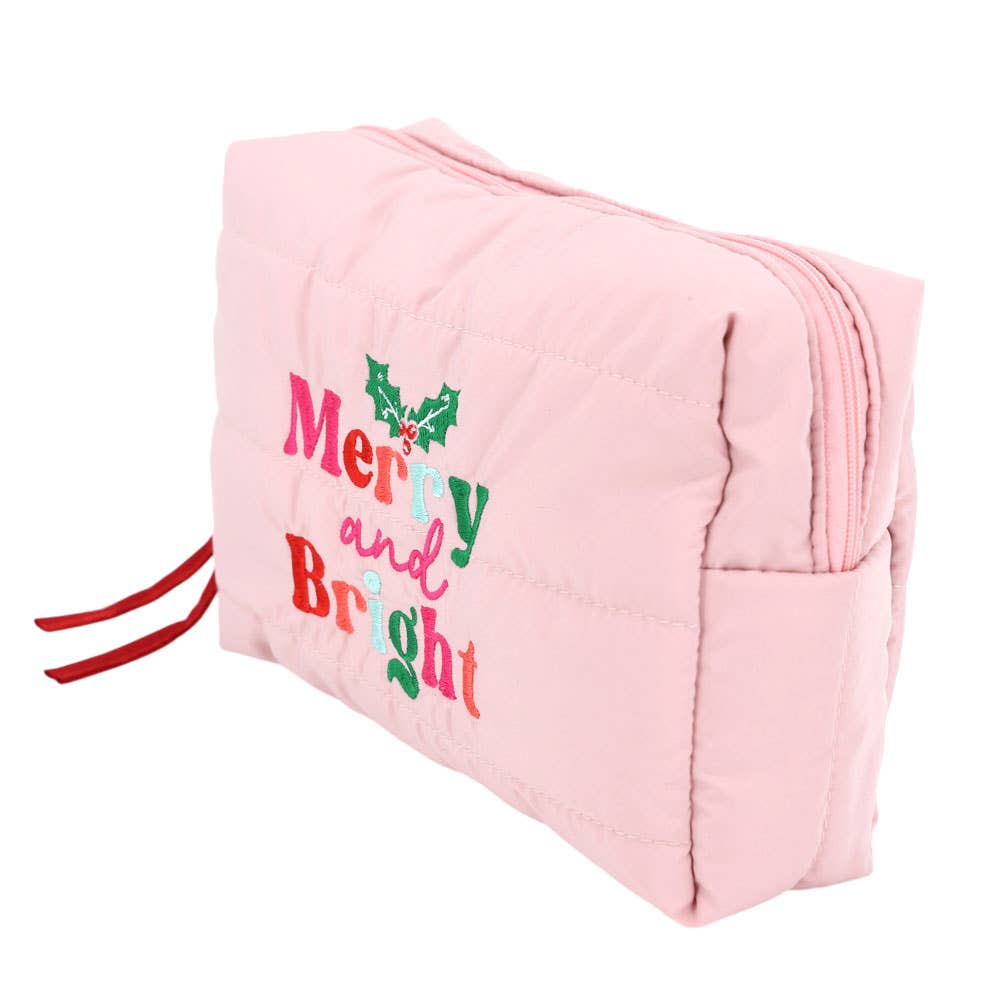 Merry & Bright Quilted Cosmetic Bag