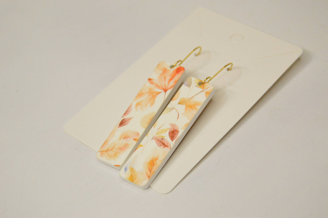 Fall Foliage Acrylic Drop Earrings
