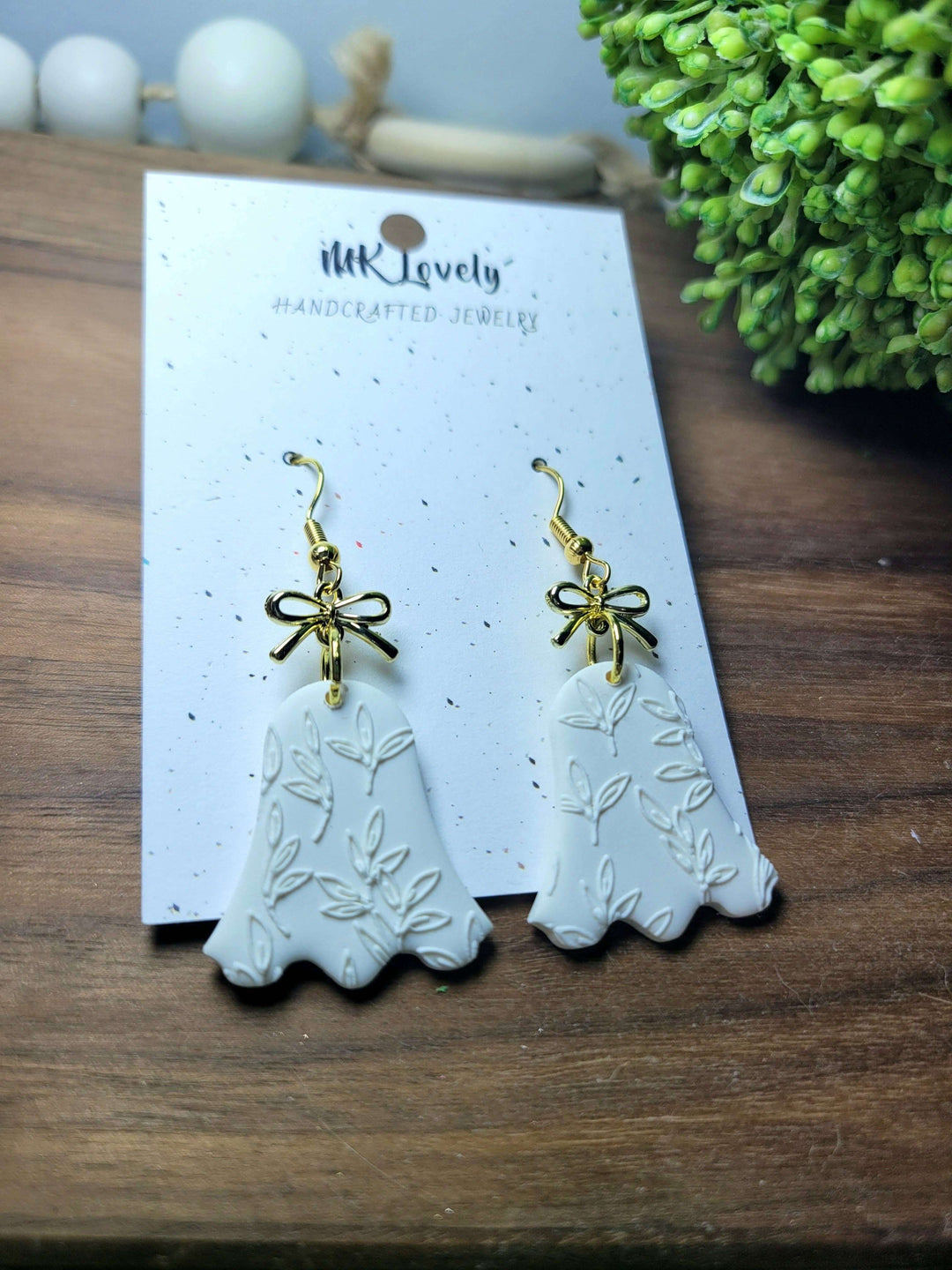 Golden Whisper Ghost Earrings