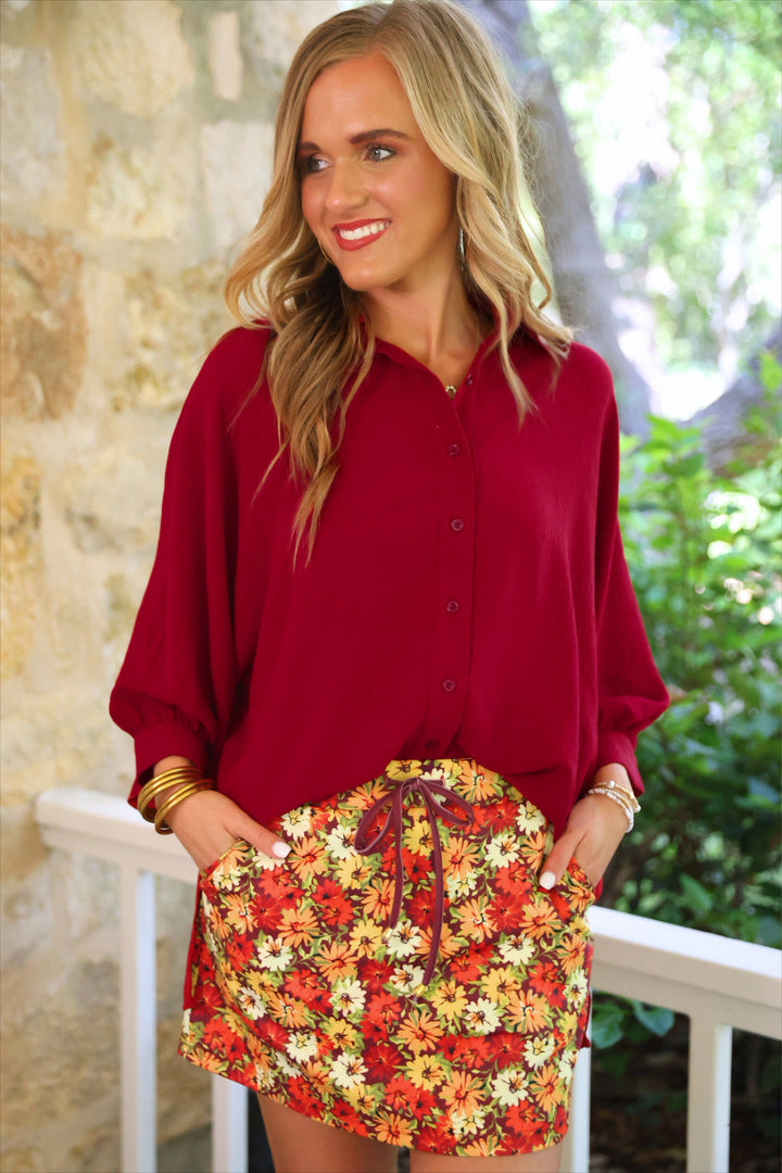 *PREORDER* Autumn Wildflower Skort - Reg & Curvy