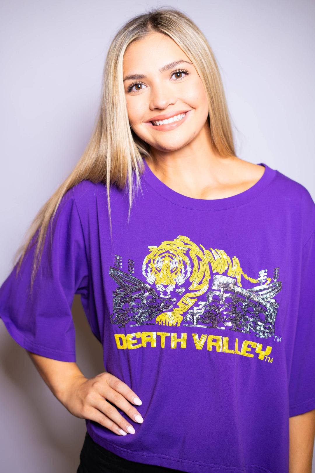 Mike Over Tiger Stadium LSU (LICENSED) - Reg & Curvy