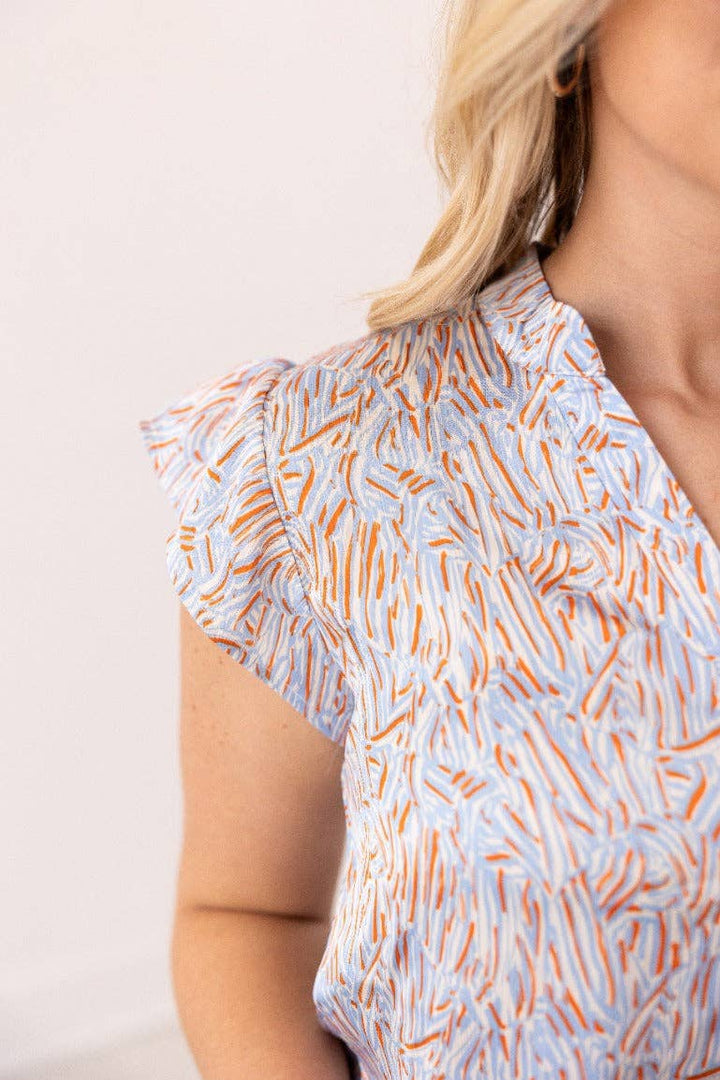 Vibrant Flutter Blouse - Reg & Curvy