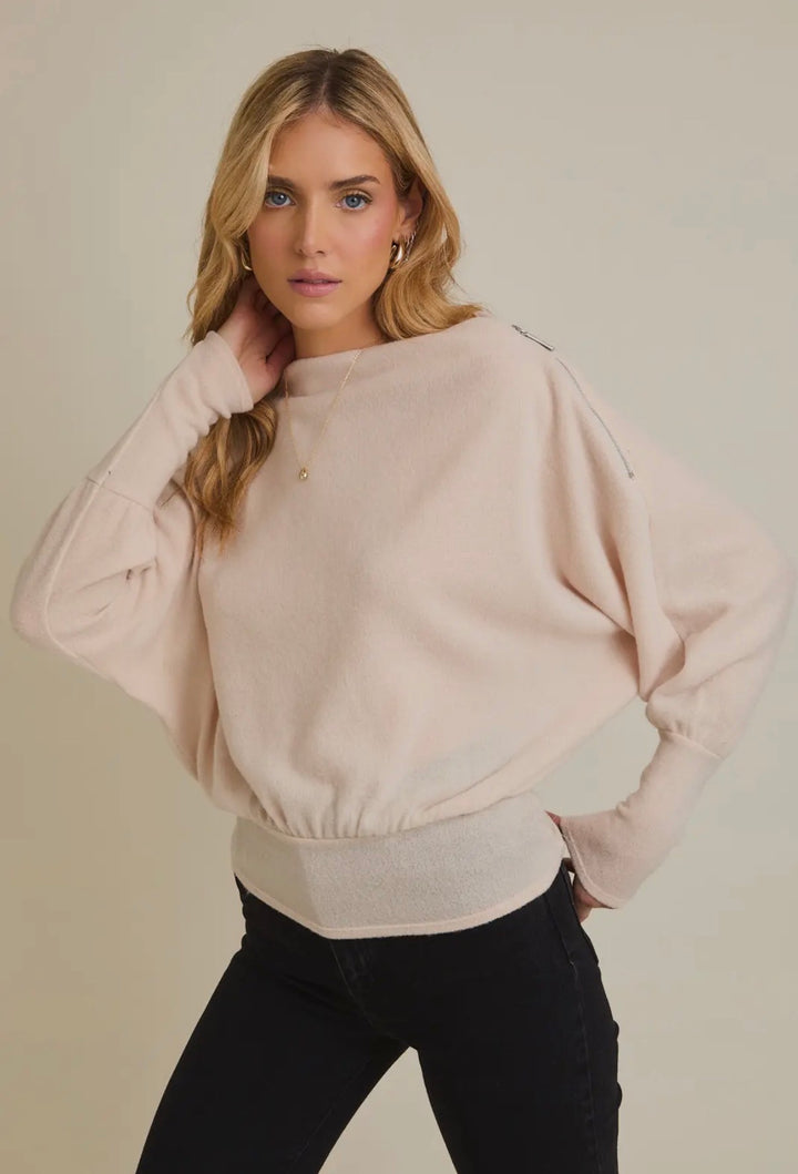 Long Extended Sleeve Drop Shoulder Top