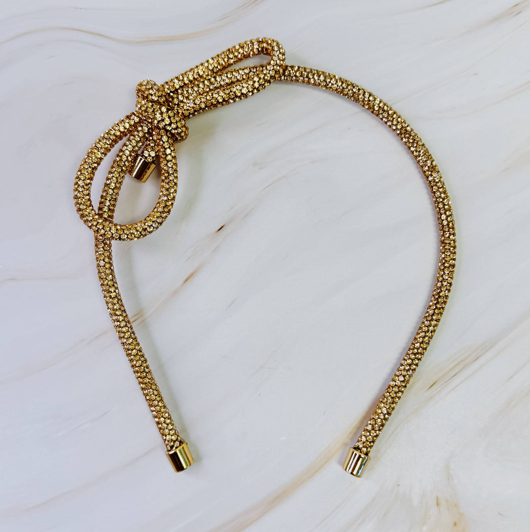 Bling Tube Bow Headband in 3 Colors