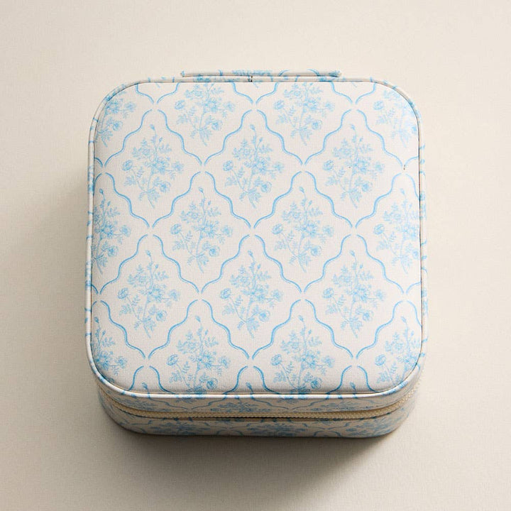 Blue Blossom Jewelry Travel Case