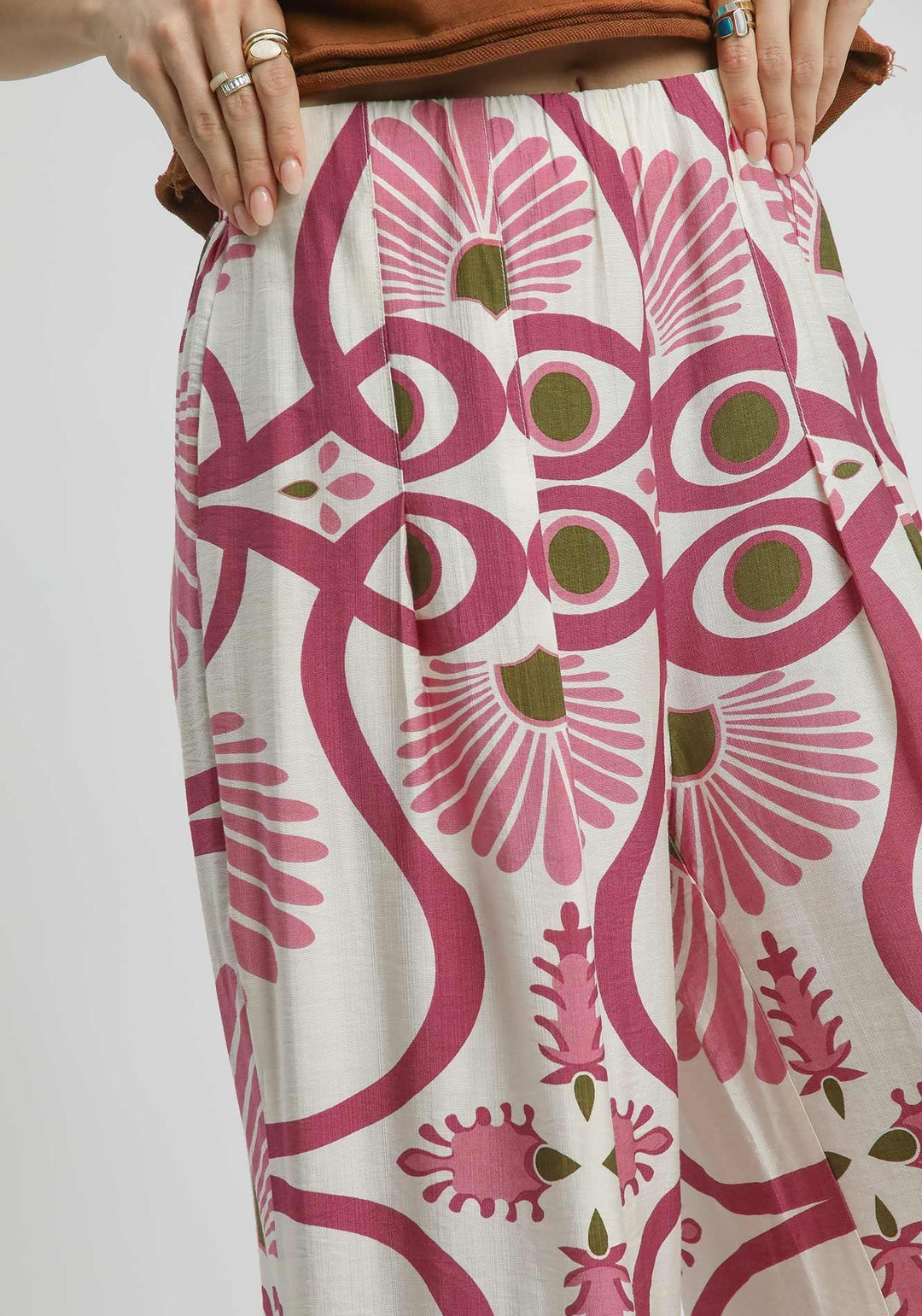 The Pink Palms Wide-Leg Pants