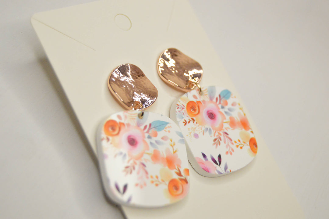 Autumn Bloom Acrylic Earrings