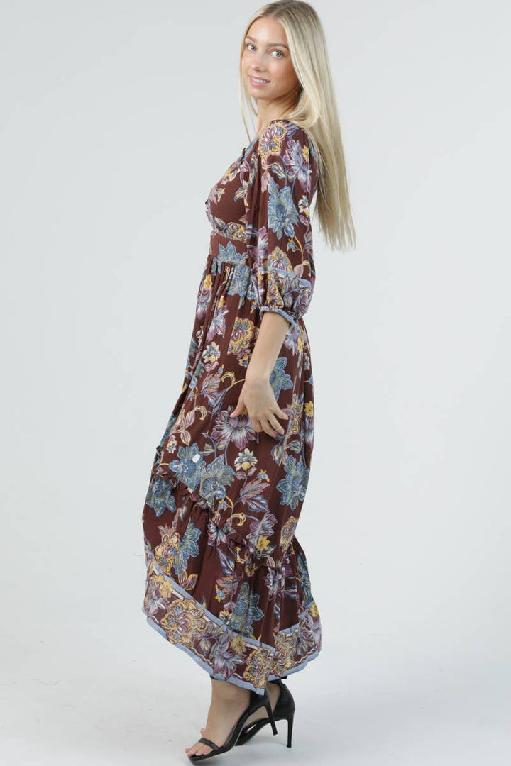 *PREORDER* Afterglow Floral Maxi Dress