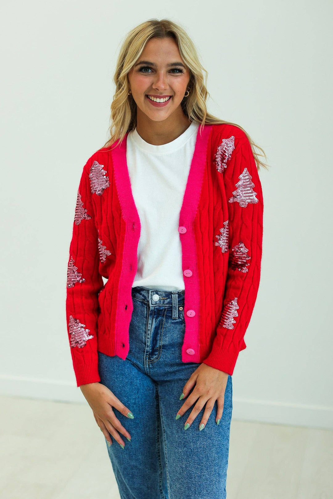 Tinsel Twist Cardigan - Curvy