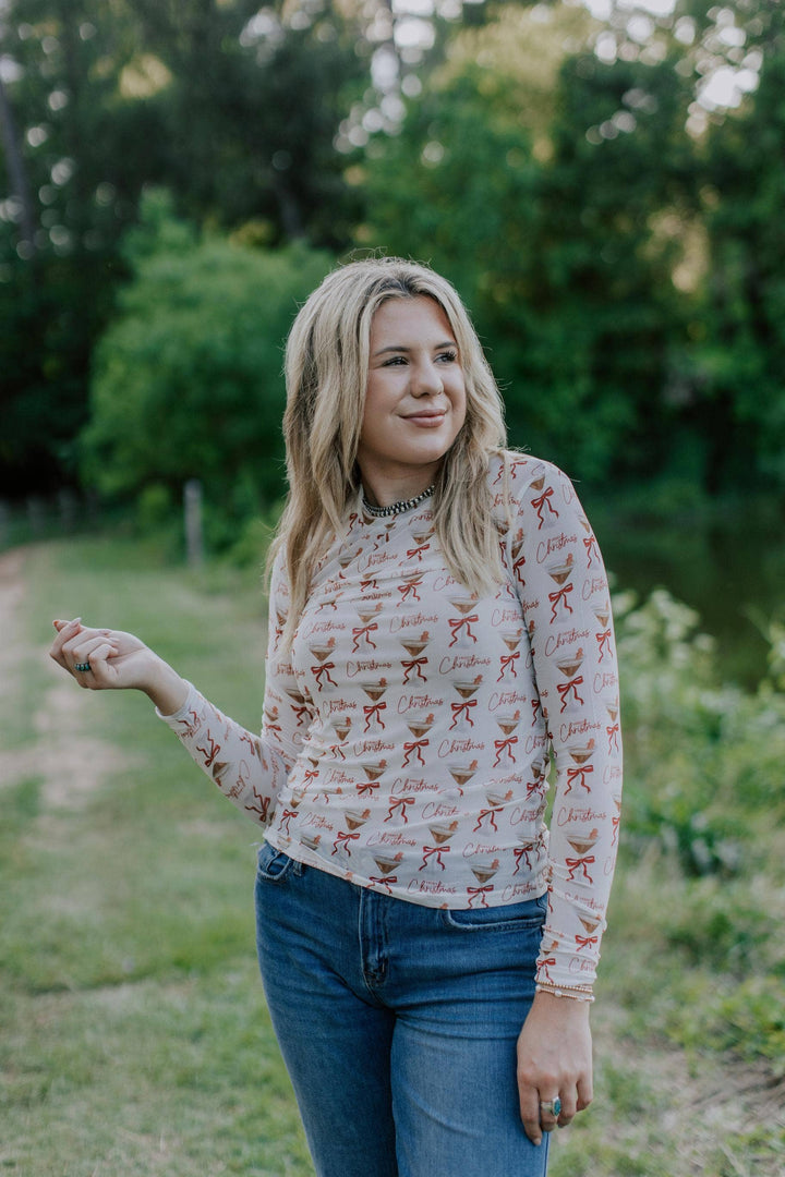 Merry Martini Mesh Top