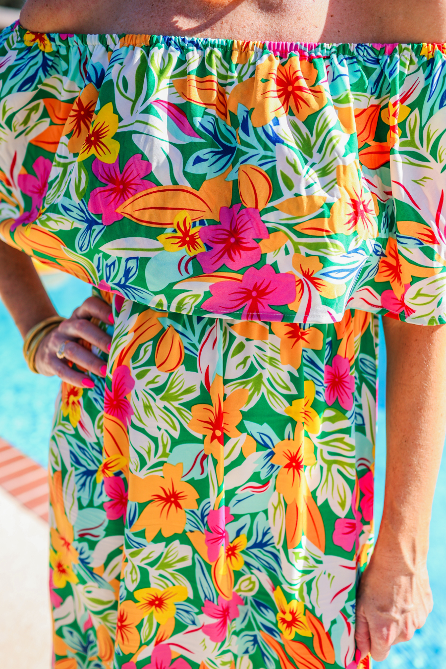 Island Bloom Ruffle Maxi Dress - Reg & Curvy