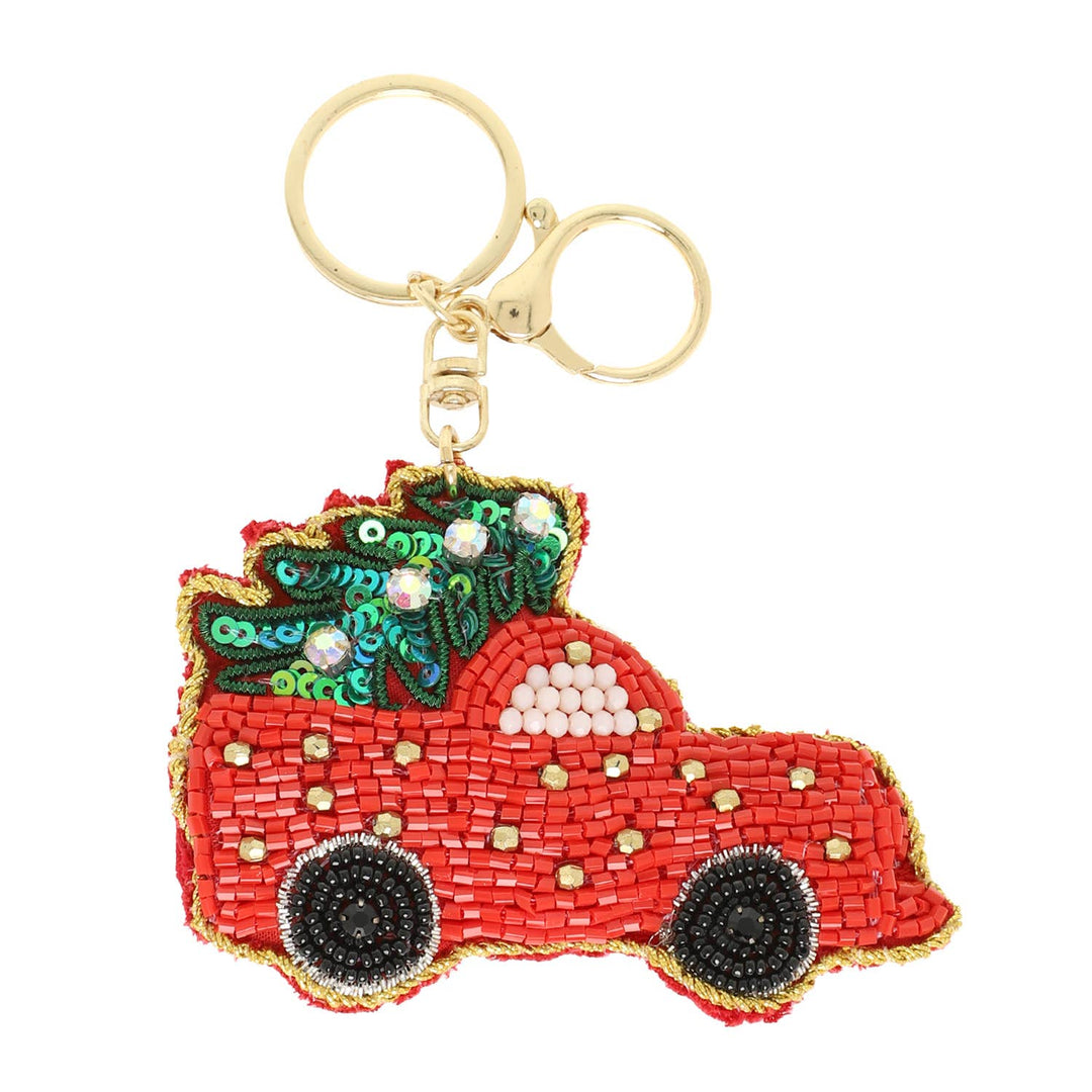 Holiday Haul Beaded Keychain