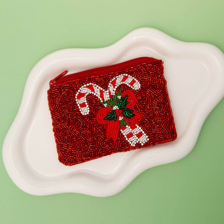 Candy Cane Kisses Coin Purse