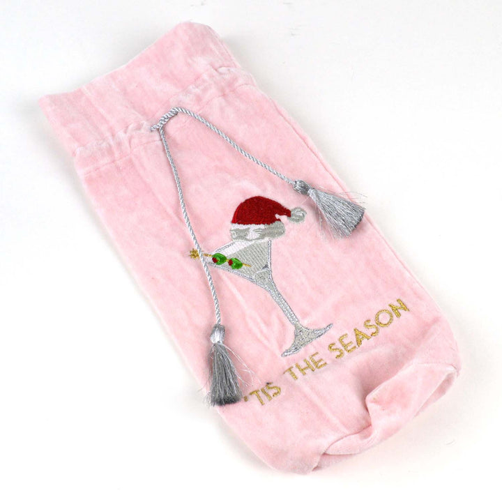 *PREORDER* ’Tis the Season Pink Velvet Bottle Bag