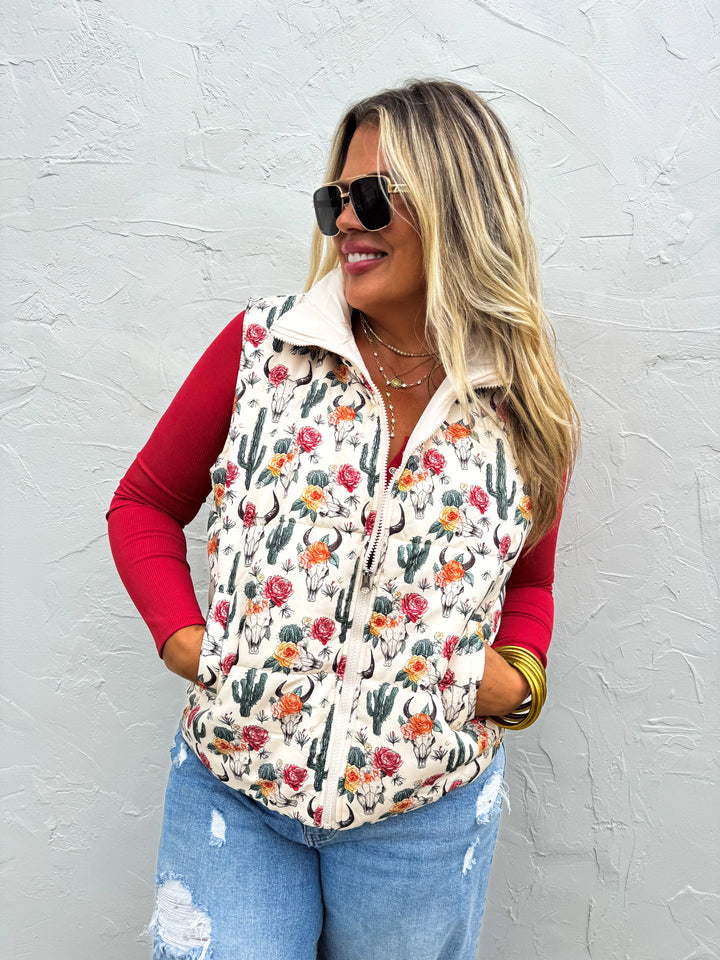 Western Puffer Vest - Curvy