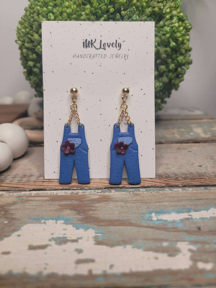 Pumpkin Patch Overalls Earrings