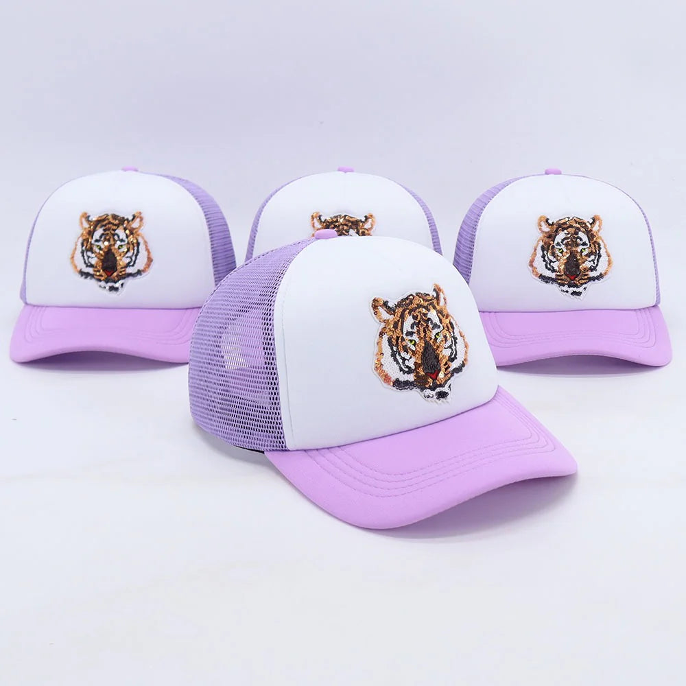 The Sparkle Stripe Tiger Trucker Hat