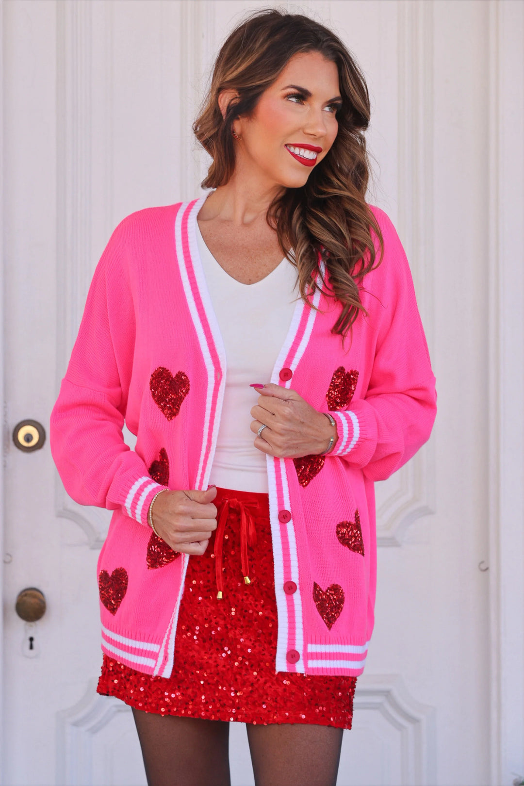 Sweetheart Sparkle Cardigan - Reg & Curvy