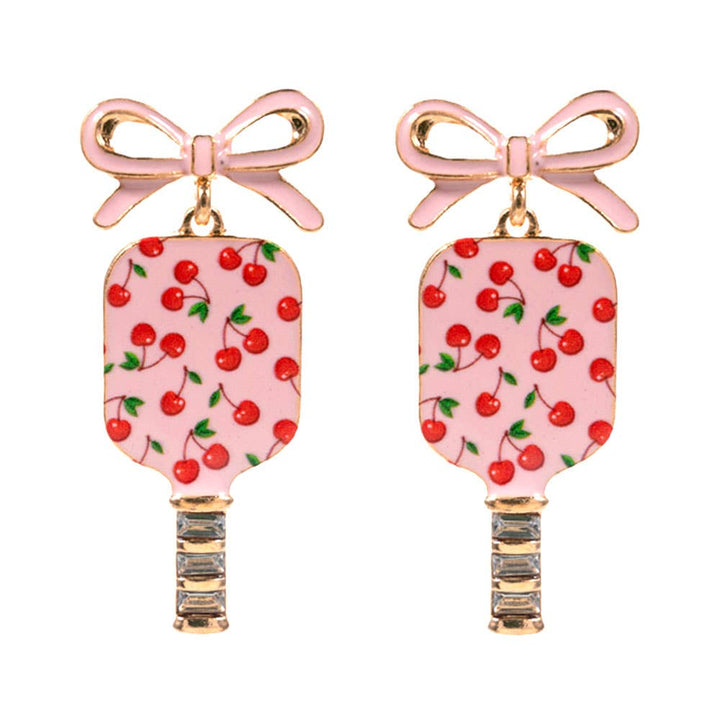 Floral Pickleball Paddle Earrings - Multiple Patterns