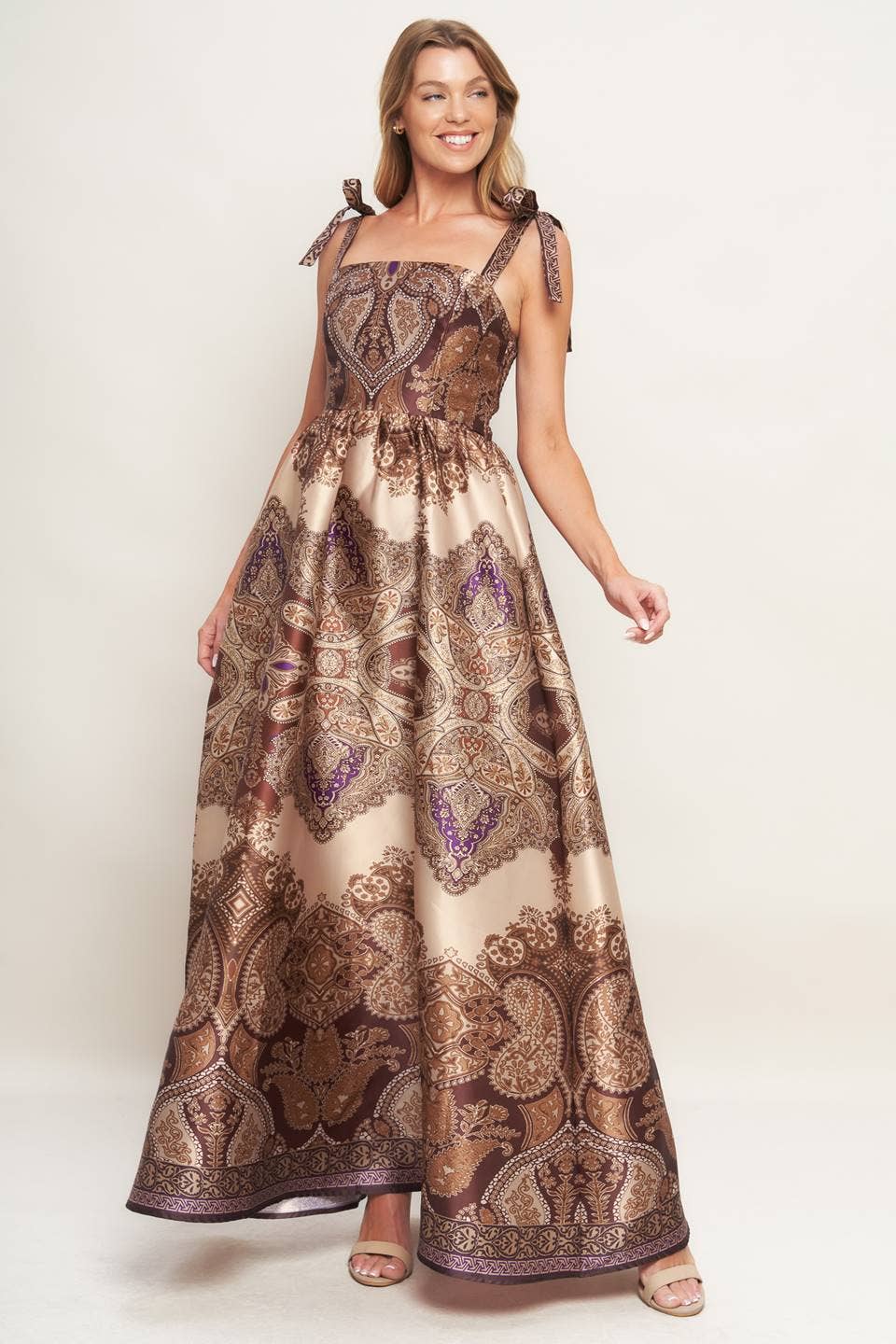 Dinner at Dusk Paisley Maxi Dress