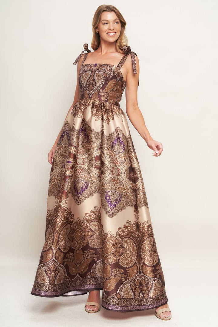 Dinner at Dusk Paisley Maxi Dress