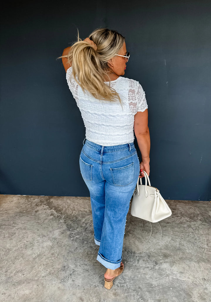 *PREORDER* Pearl Crop Jeans- Reg & Curvy