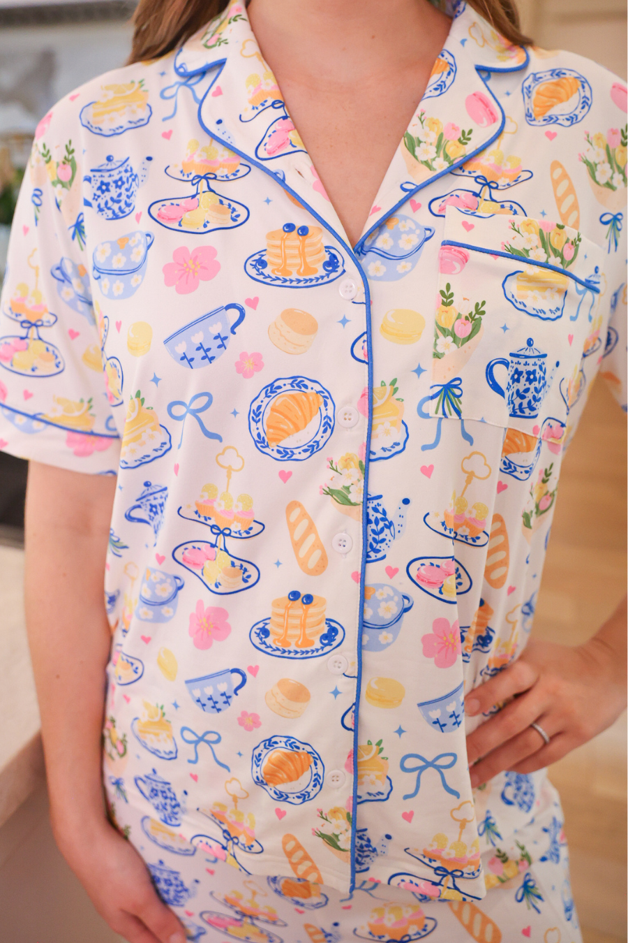 Croissants & Cuties Pajama Set - Reg & Curvy