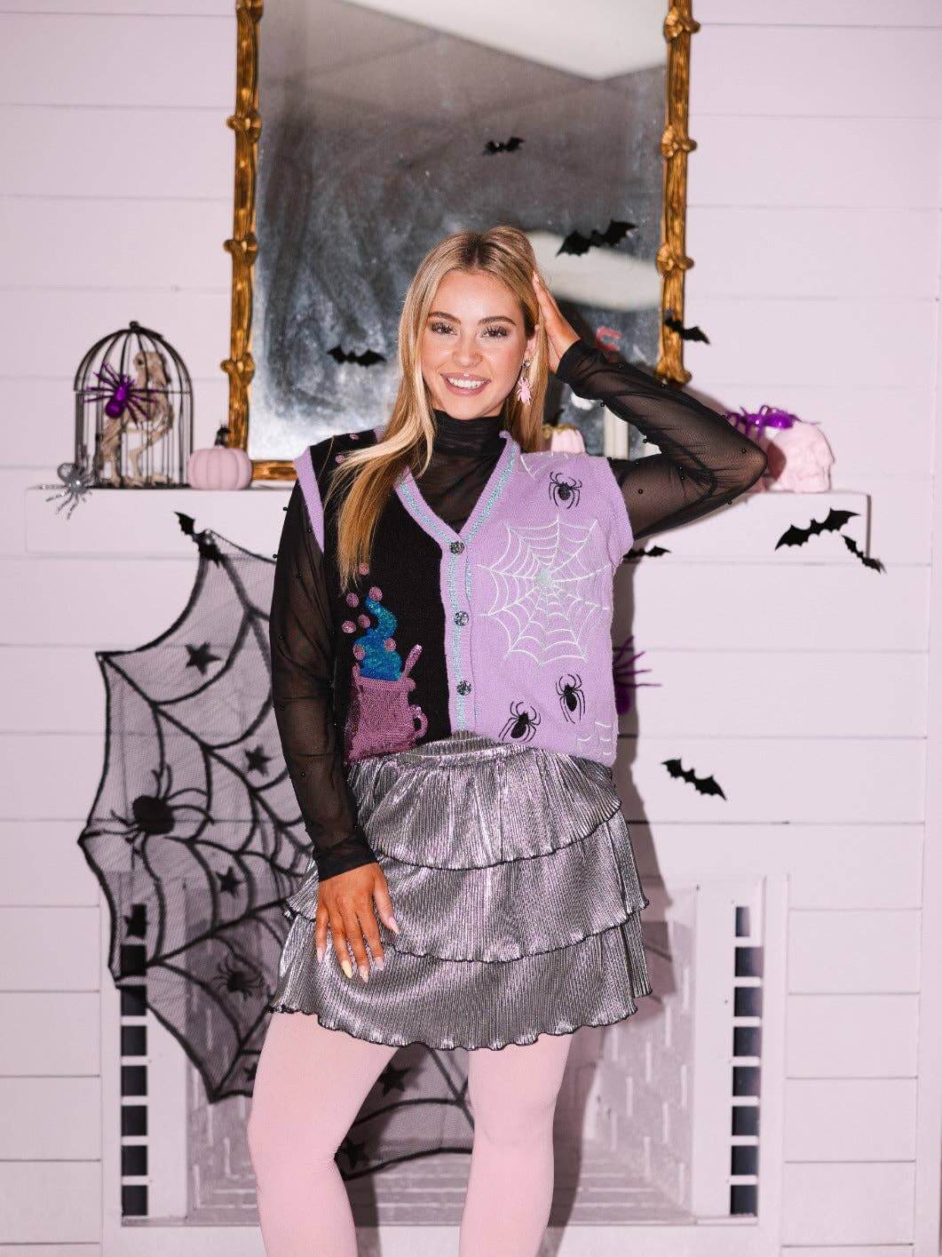 Silver Spark Ruffle Skort - Reg & Curvy