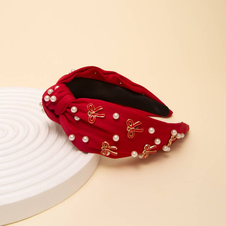The Bow & Pearl Charm Headband